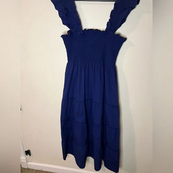 Hill house home the Ellie nap dress midi navy blue size medium - Picture 3 of 7